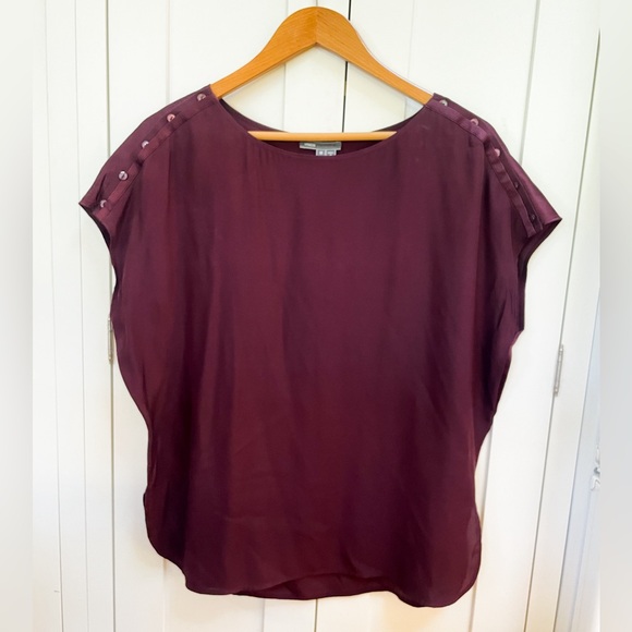 Vince Tops - VINCE brand, 100% silk, maroon, never worn, chic boxy blouse.